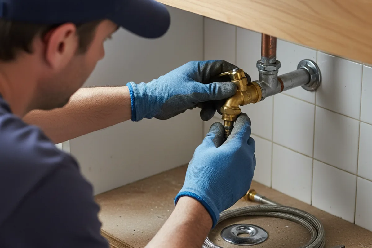 Shutoff valve and fitting work during Faucet and Fixture Repair in Dixon